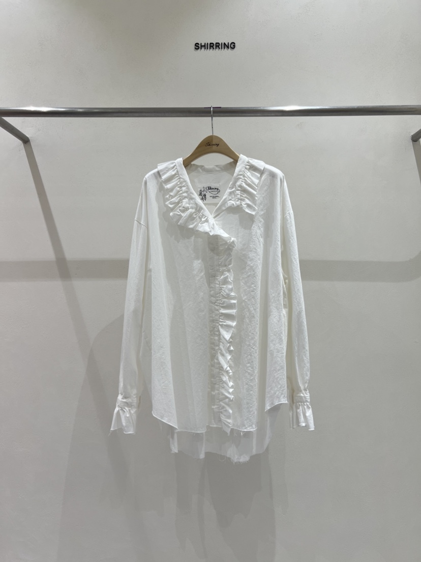 SHIRRING韓國直郵㊣女裝新款休閑時尚25秋冬熱賣襯衫蕾絲衫SHIRRING襯衫/蕾絲衫圖色2