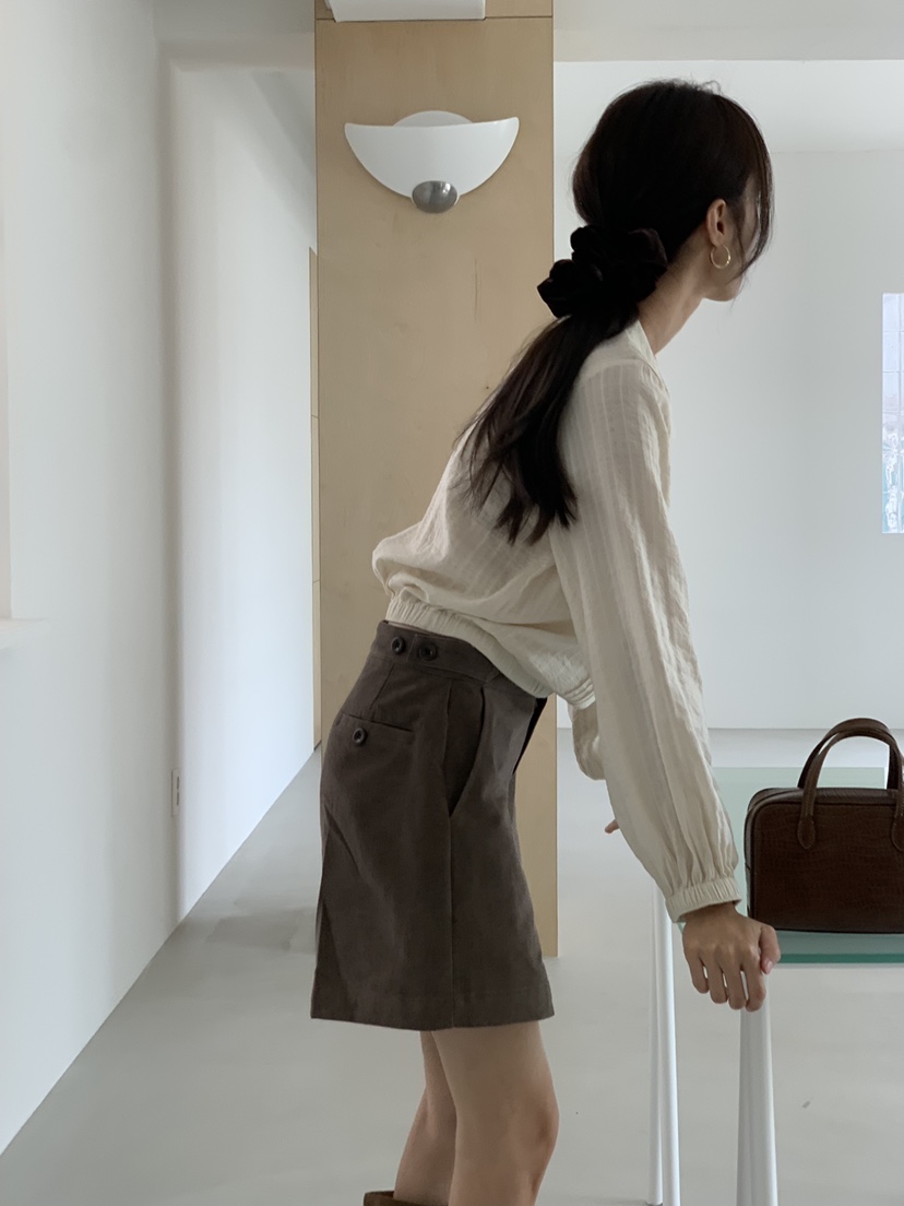 OVER RICH東大門㊣實拍女士新品熱賣職業休閑襯衫蕾絲衫圓領OVER RICH襯衫/蕾絲衫