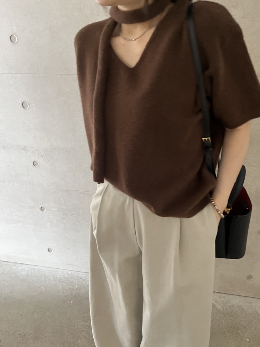 DARAK東大門㊣直郵女裝新品真品休閑熱賣職業針織衫含脖帶羊毛DARAK針織衫