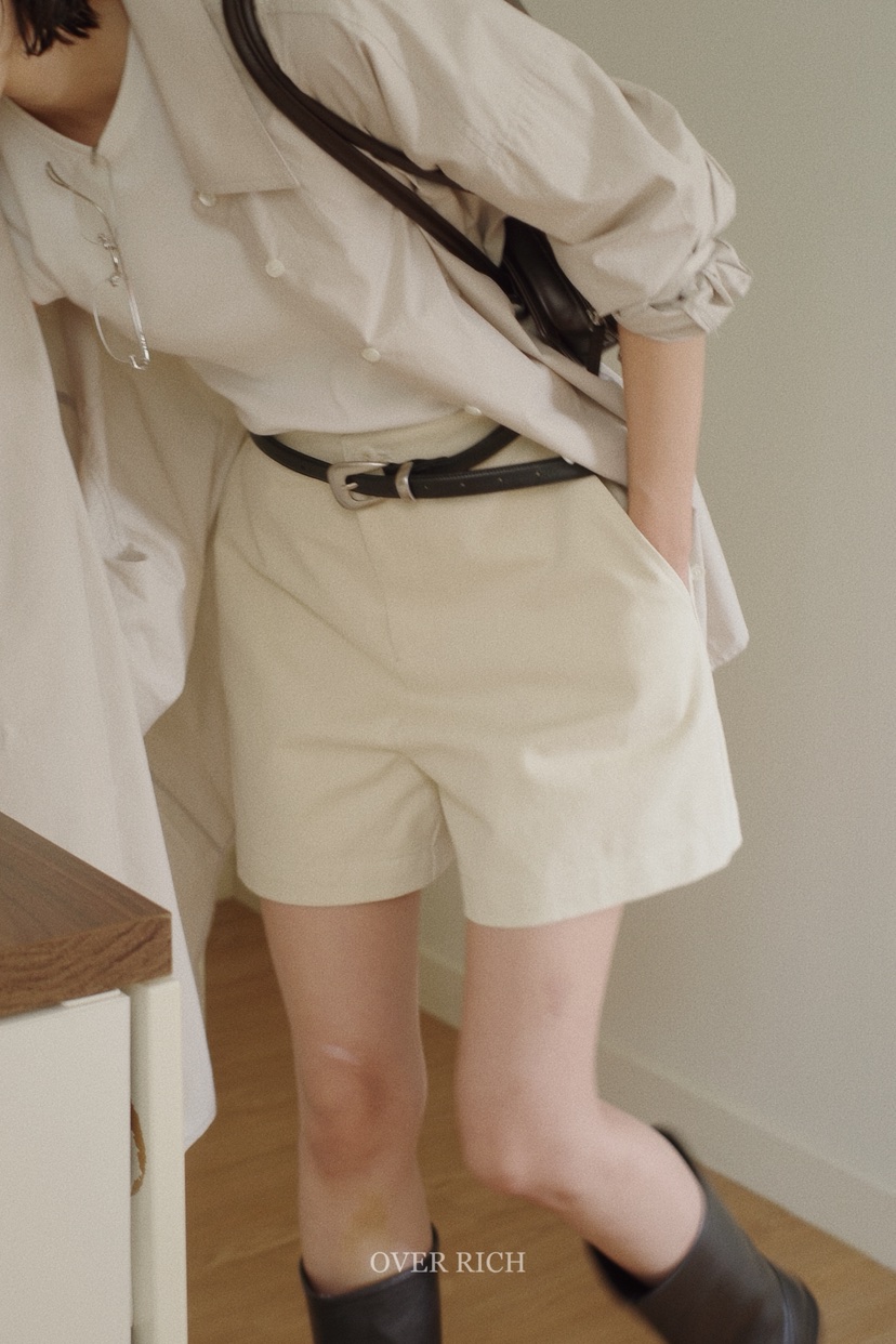 OVER RICH東大門㊣實拍女士新品休閑推薦25秋冬職業人氣短褲OVER RICH短褲