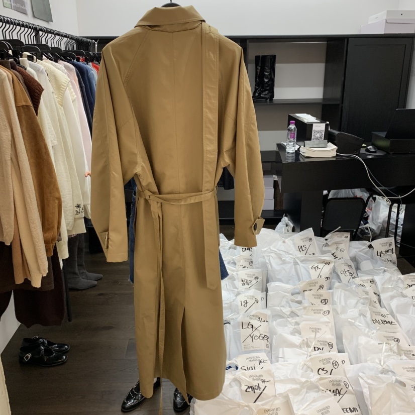UNANSWERED-MYSTERY東大門㊣直郵女裝新品職業時尚長款風衣UNANSWERED/MYSTERY長款風衣
