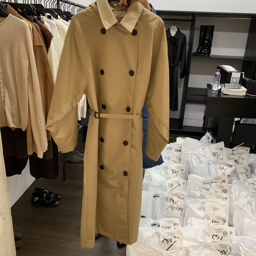 UNANSWERED-MYSTERY東大門㊣直郵女裝新品職業時尚長款風衣UNANSWERED/MYSTERY長款風衣