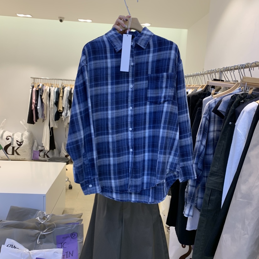 EYEFUL-Q東大門㊣代購女士新款熱賣25秋冬職業休閑襯衫蕾絲衫eyeful襯衫/蕾絲衫圖色2