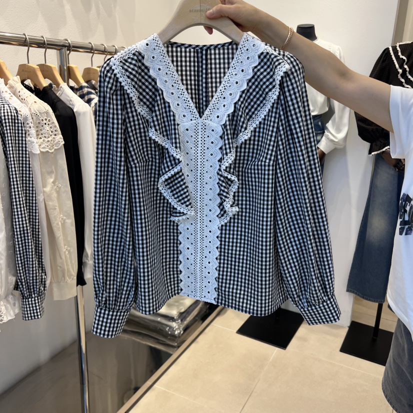 2nd B-S韓國代購㊣女裝新品25秋冬推薦職業人氣襯衫蕾絲衫2nd B-S襯衫/蕾絲衫