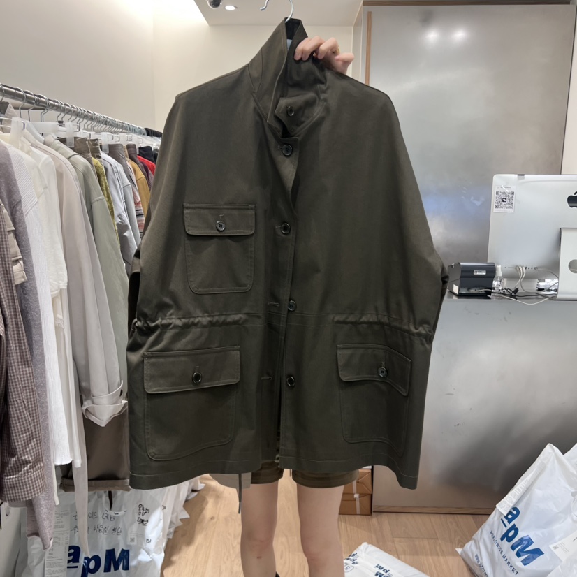 MEET ME東大門㊣直郵女士新品25秋冬熱賣時尚夾克斜紋布口袋MEET ME夾克圖色2