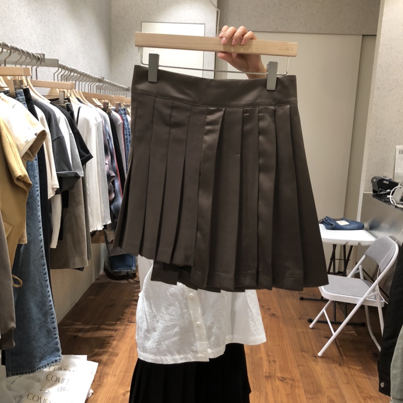 COMELY韓國直郵㊣女裝新品休閑25秋冬職業真品熱賣短裙褶皺COMELY短裙