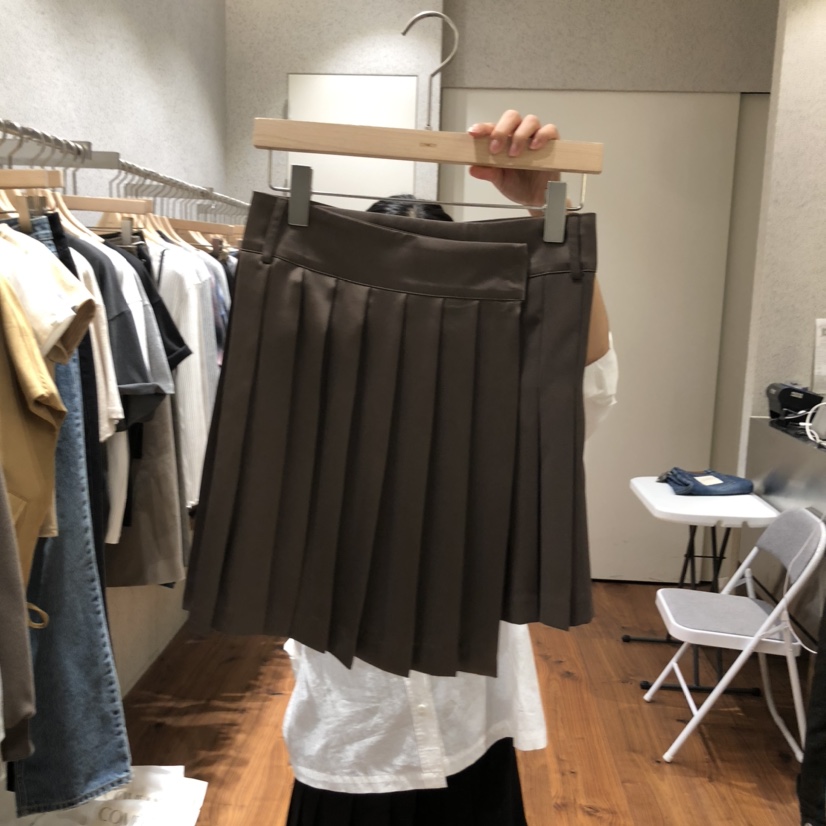 COMELY韓國直郵㊣女裝新品休閑25秋冬職業真品熱賣短裙褶皺COMELY短裙