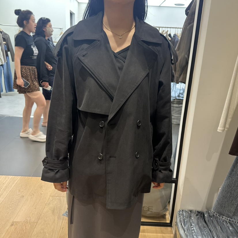 aube nunt韓國代購㊣女裝新品人氣推薦真品時尚夾克含腰帶aube nunt夾克圖色2