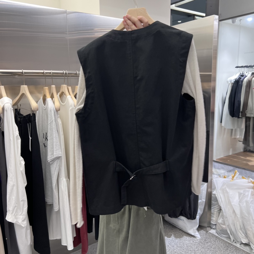 VELVET UNDERGROUND東大門㊣代購女士新品25秋冬馬甲不含內搭拉鏈棉質VELVET UNDERGROUND馬甲