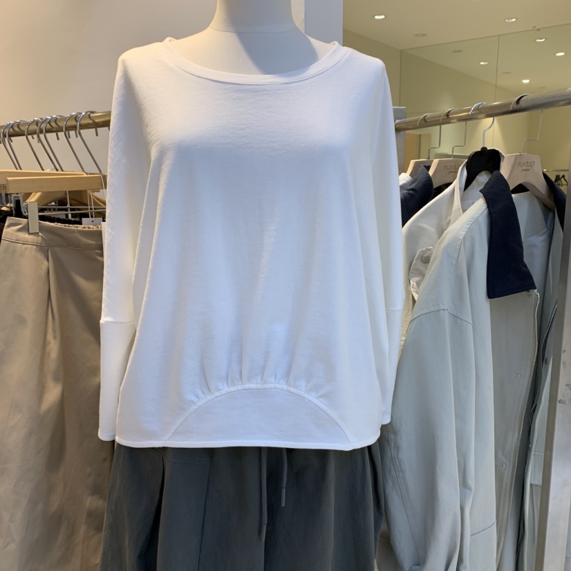 EYEFUL-Q東大門㊣實拍女裝新品職業真品熱賣T恤斜紋布褶皺eyefulT恤