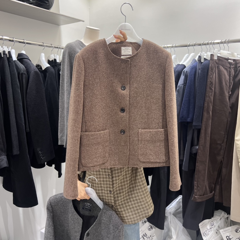 WOOD SAGE韓國直郵㊣女士新品人氣熱賣時尚25秋冬職業夾克WOOD SAGE夾克圖色2