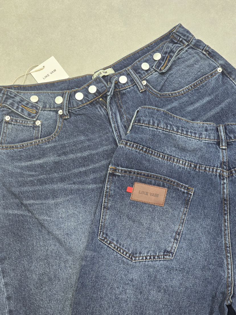 LIKEVAM（不代購）東大門㊣代購女裝新品熱賣推薦25秋冬牛仔褲LIKEVAM牛仔褲