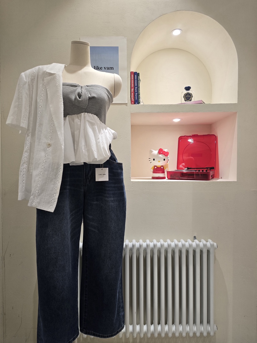 LIKEVAM（不代購）東大門㊣代購女裝新品熱賣推薦25秋冬牛仔褲LIKEVAM牛仔褲