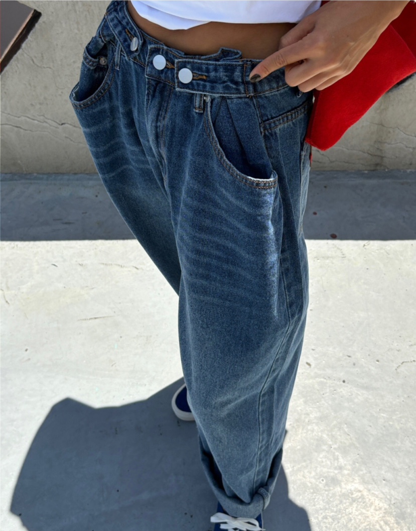 LIKEVAM（不代購）東大門㊣代購女裝新品熱賣推薦25秋冬牛仔褲LIKEVAM牛仔褲