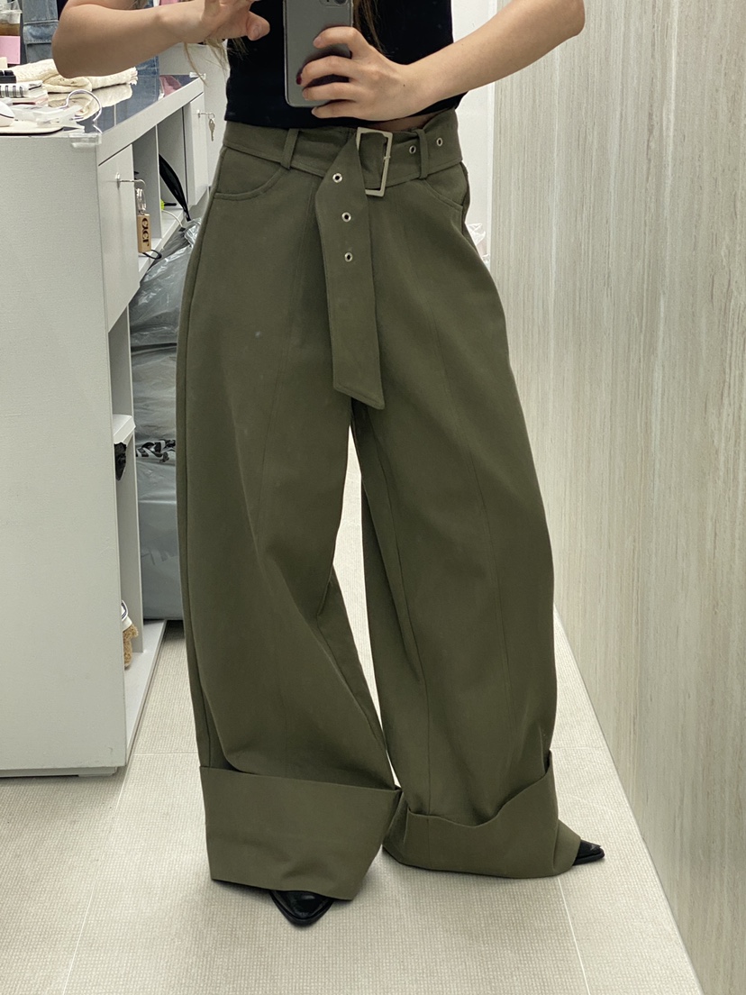 EYEL東大門㊣代購女士新款推薦時尚休閑人氣真品休閑褲含腰帶EYEL休閑褲