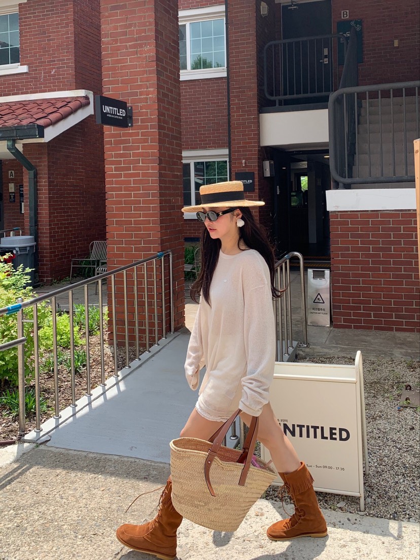 LIKEVAM（不代購）韓國代購㊣女士新品休閑推薦真品時尚針織衫LIKEVAM針織衫