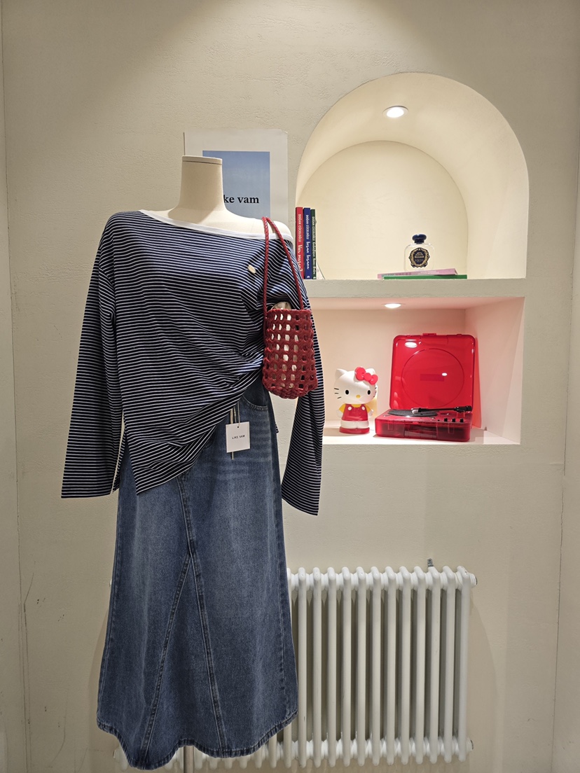 LIKEVAM（不代購）韓國直郵㊣女裝新款25秋冬真品職業休閑長裙LIKEVAM長裙