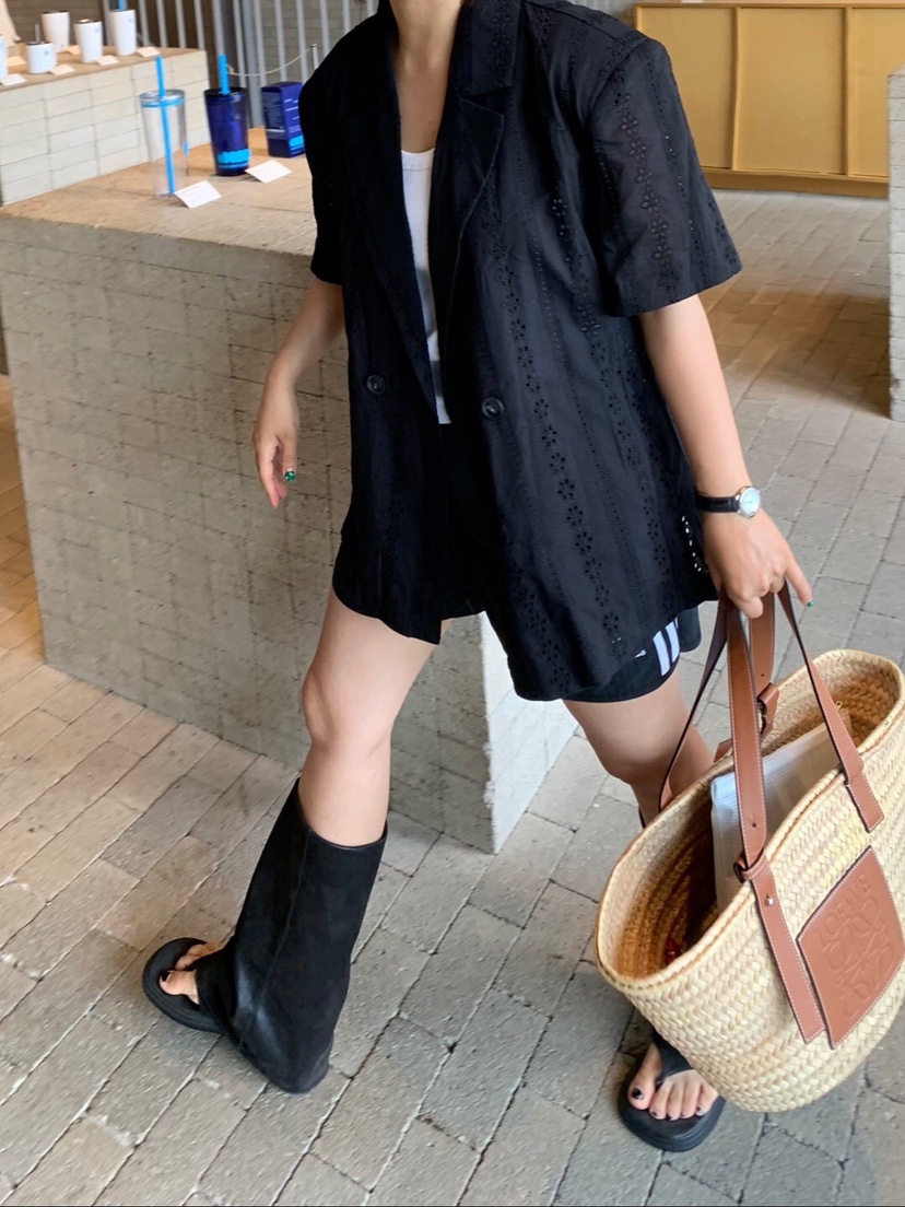 LIKEVAM（不代購）東大門㊣實拍女裝新款時尚休閑真品夾克蕾絲LIKEVAM夾克