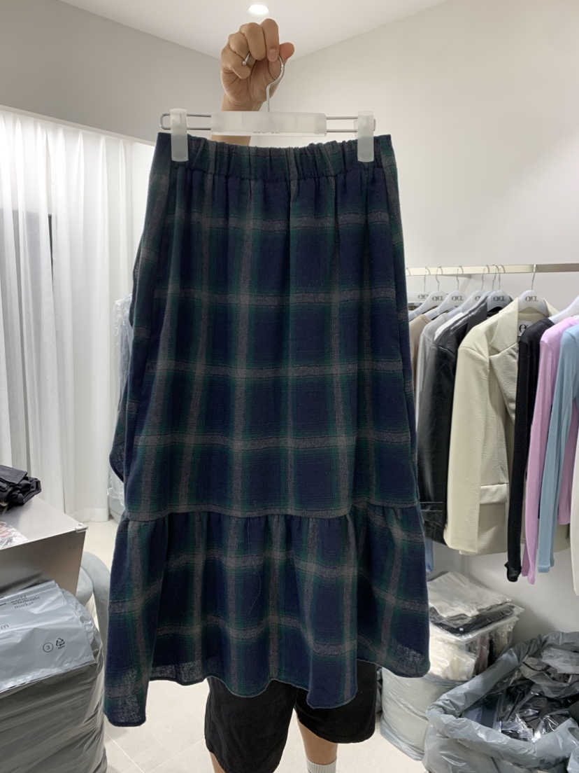EYEL東大門㊣實拍女士新款職業休閑熱賣25秋冬真品長裙格紋EYEL長裙