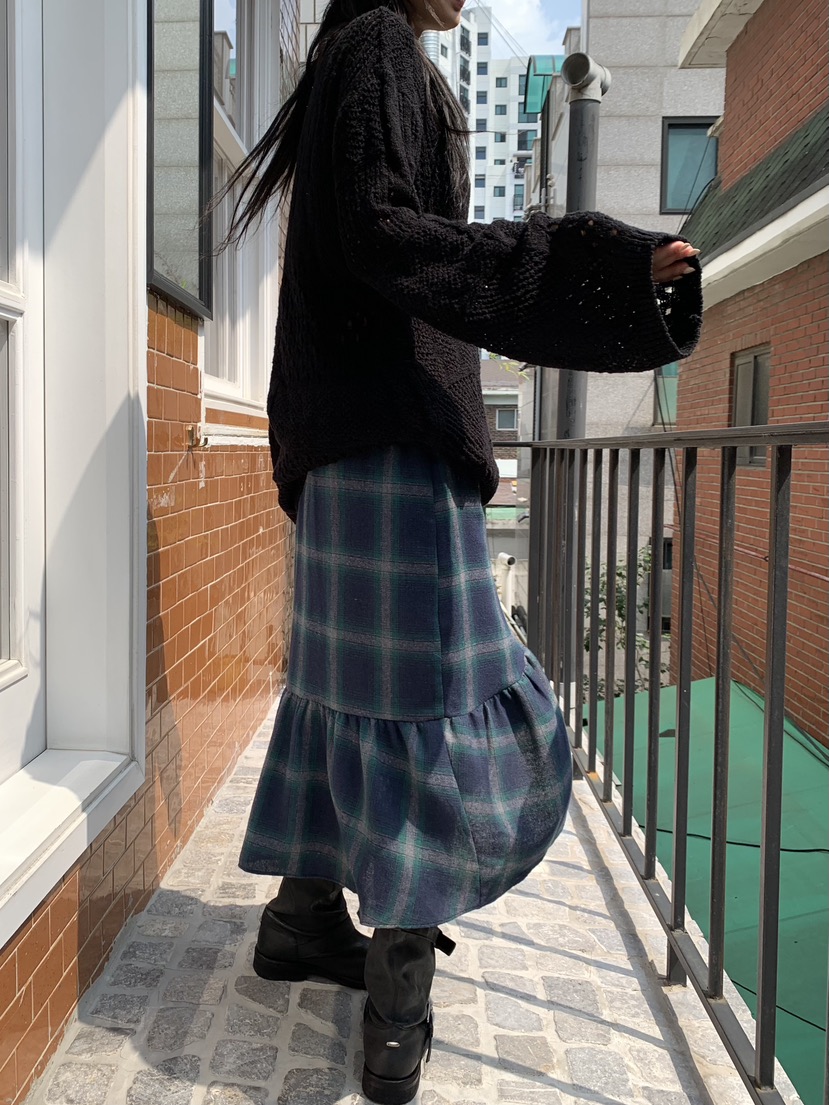 EYEL東大門㊣實拍女士新款職業休閑熱賣25秋冬真品長裙格紋EYEL長裙