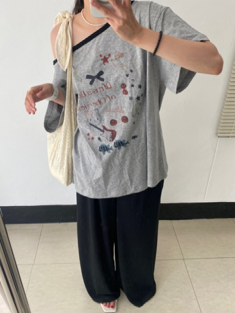 LIKEVAM（不代購）韓國直郵㊣女士新品人氣休閑職業時尚T恤LIKEVAMT恤