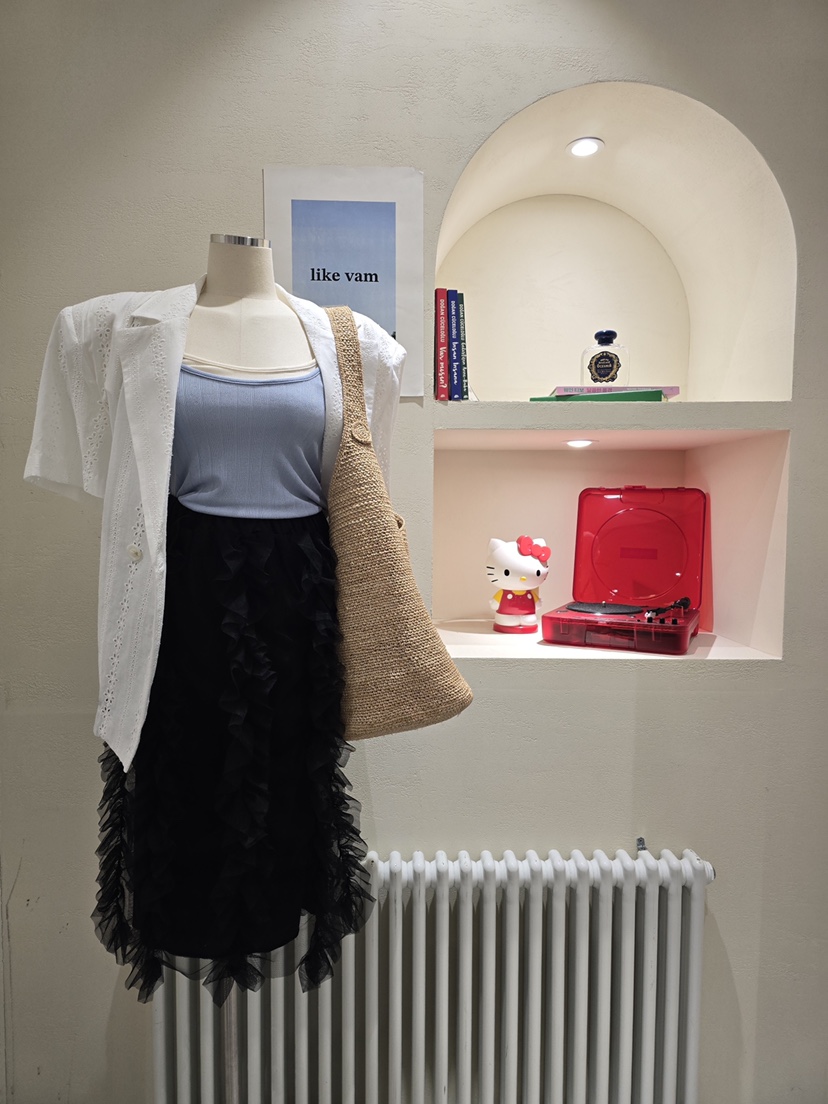 LIKEVAM（不代購）東大門㊣直郵女士新品休閑半身裙中短裙漁網LIKEVAM半身裙/中短裙