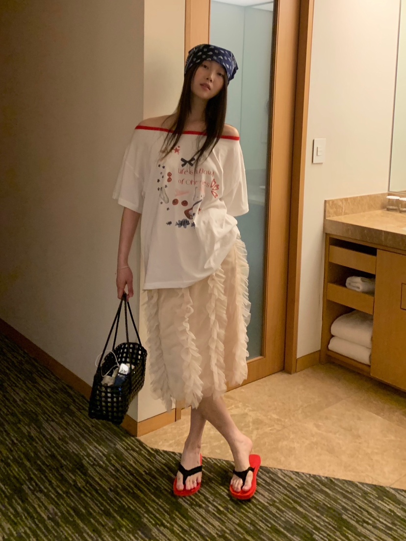 LIKEVAM（不代購）東大門㊣直郵女士新品休閑半身裙中短裙漁網LIKEVAM半身裙/中短裙