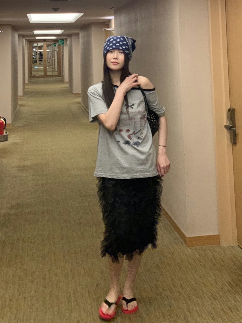 LIKEVAM（不代購）東大門㊣直郵女士新品休閑半身裙中短裙漁網LIKEVAM半身裙/中短裙