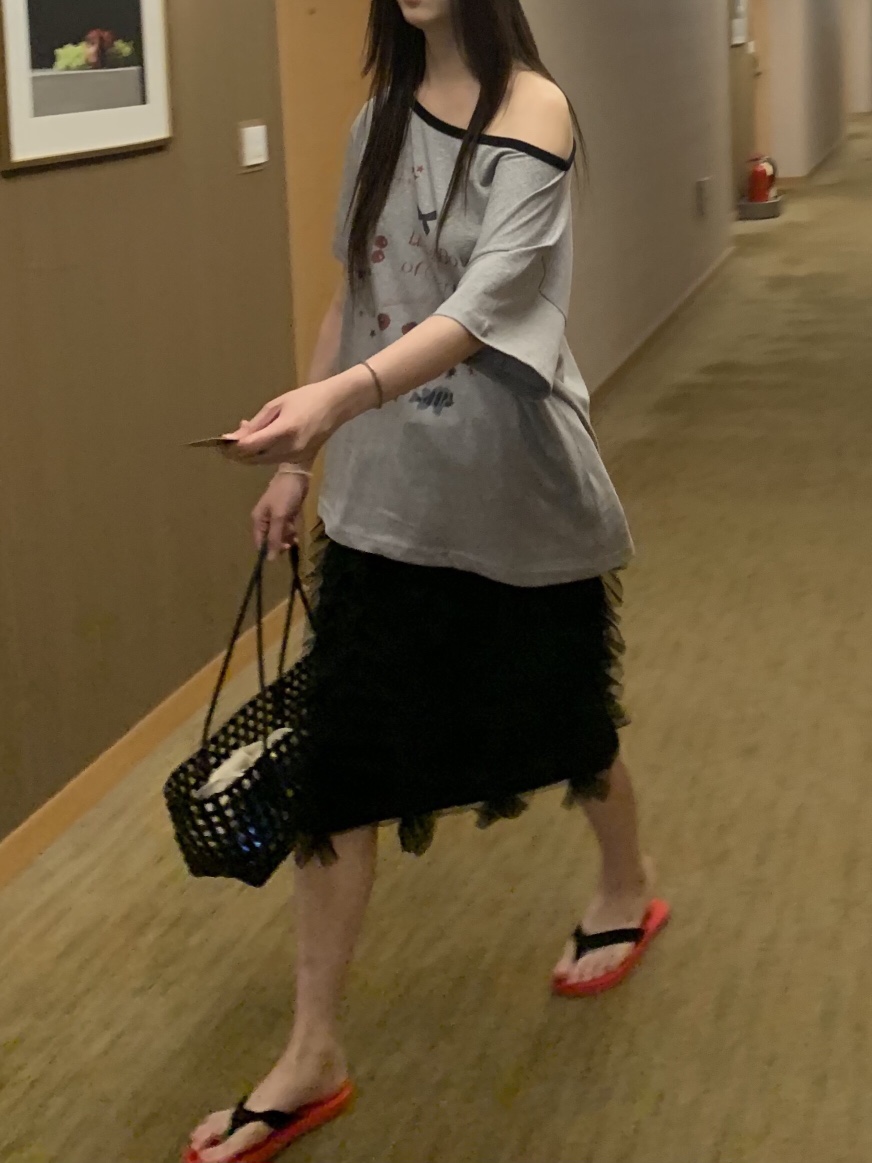 LIKEVAM（不代購）東大門㊣直郵女士新品休閑半身裙中短裙漁網LIKEVAM半身裙/中短裙