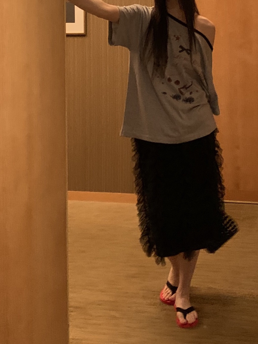 LIKEVAM（不代購）東大門㊣直郵女士新品休閑半身裙中短裙漁網LIKEVAM半身裙/中短裙圖色2