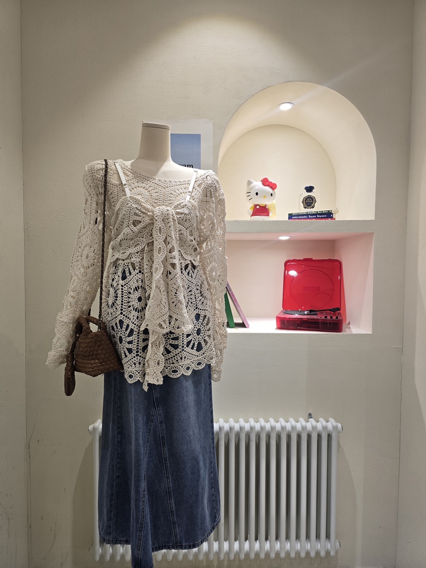 LIKEVAM（不代購）韓國直郵㊣女士新品職業套裝鉤針編織套裝LIKEVAM套裝