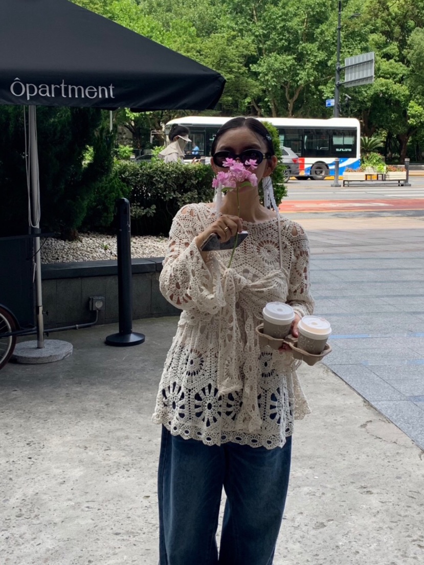 LIKEVAM（不代購）韓國直郵㊣女士新品職業套裝鉤針編織套裝LIKEVAM套裝