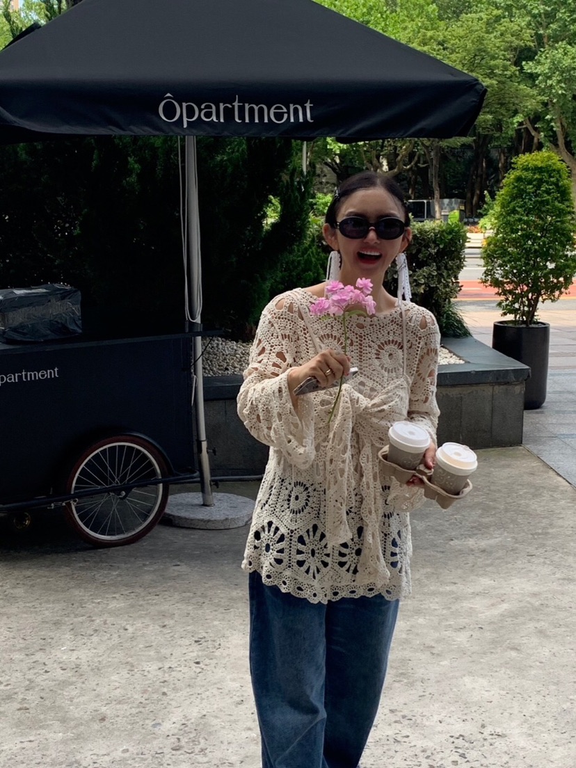 LIKEVAM（不代購）韓國直郵㊣女士新品職業套裝鉤針編織套裝LIKEVAM套裝