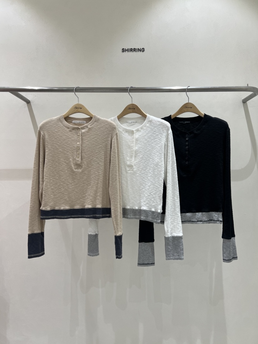 SHIRRING東大門㊣實拍女裝新品職業人氣休閑時尚真品長袖T恤SHIRRING長袖T恤