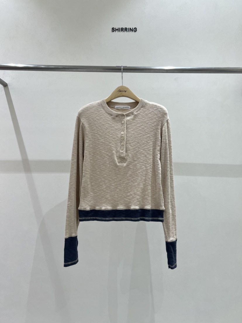SHIRRING東大門㊣實拍女裝新品職業人氣休閑時尚真品長袖T恤SHIRRING長袖T恤圖色2