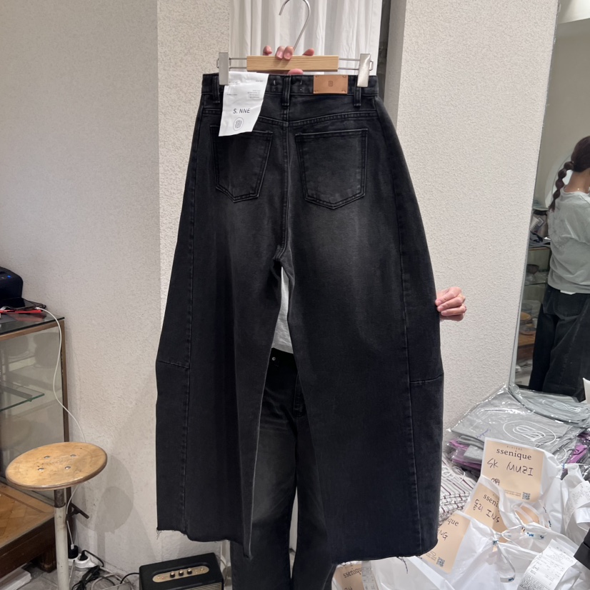 SSEMIENNE韓國代購㊣女士新款時尚25秋冬推薦熱賣職業牛仔褲SSENIQUE牛仔褲