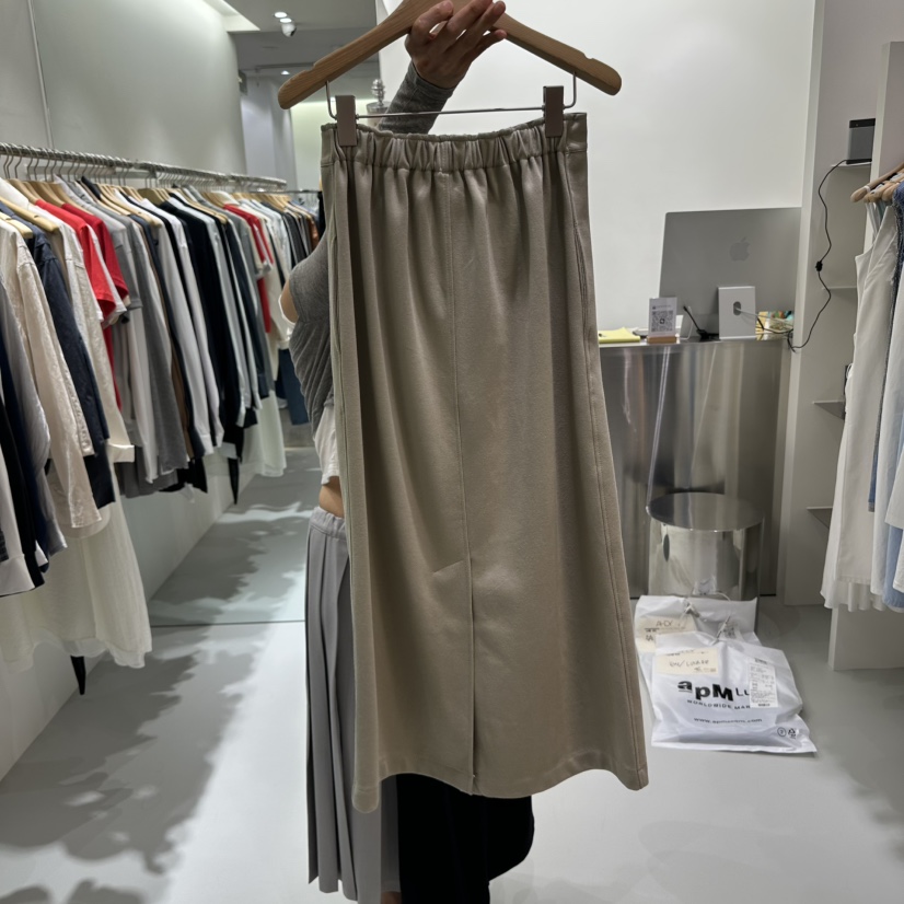 AHOY韓國直郵㊣女士新品推薦人氣職業休閑熱賣長裙棉質綁帶AHOY長裙