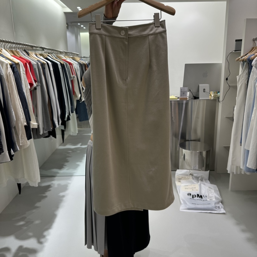 AHOY韓國直郵㊣女士新品推薦人氣職業休閑熱賣長裙棉質綁帶AHOY長裙圖色2