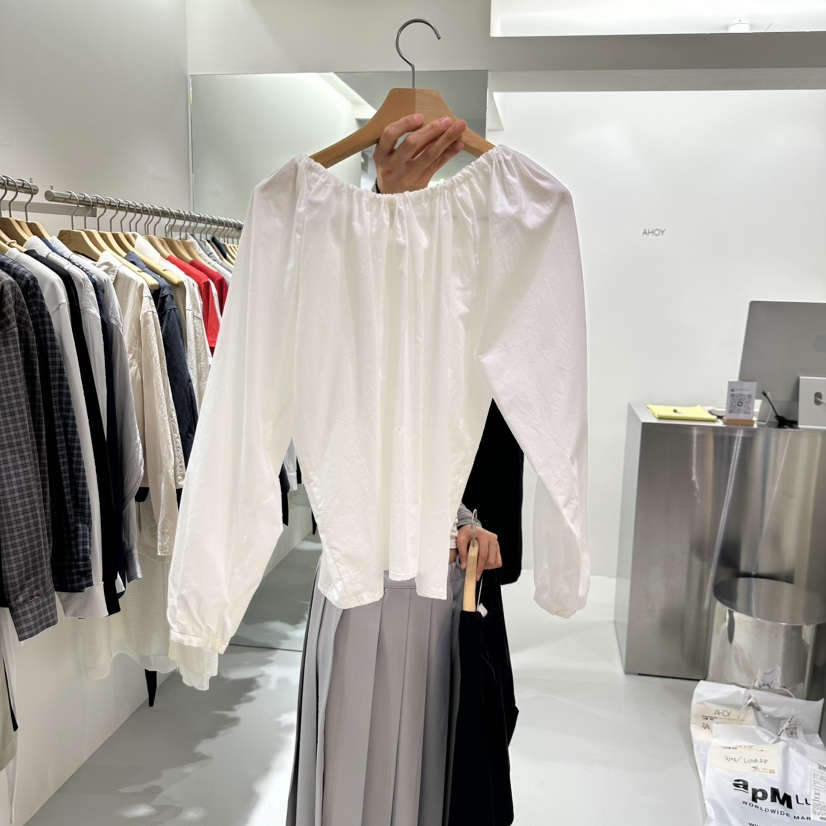 AHOY韓國直郵㊣女士新款休閑時尚真品推薦25秋冬襯衫蕾絲衫AHOY襯衫/蕾絲衫