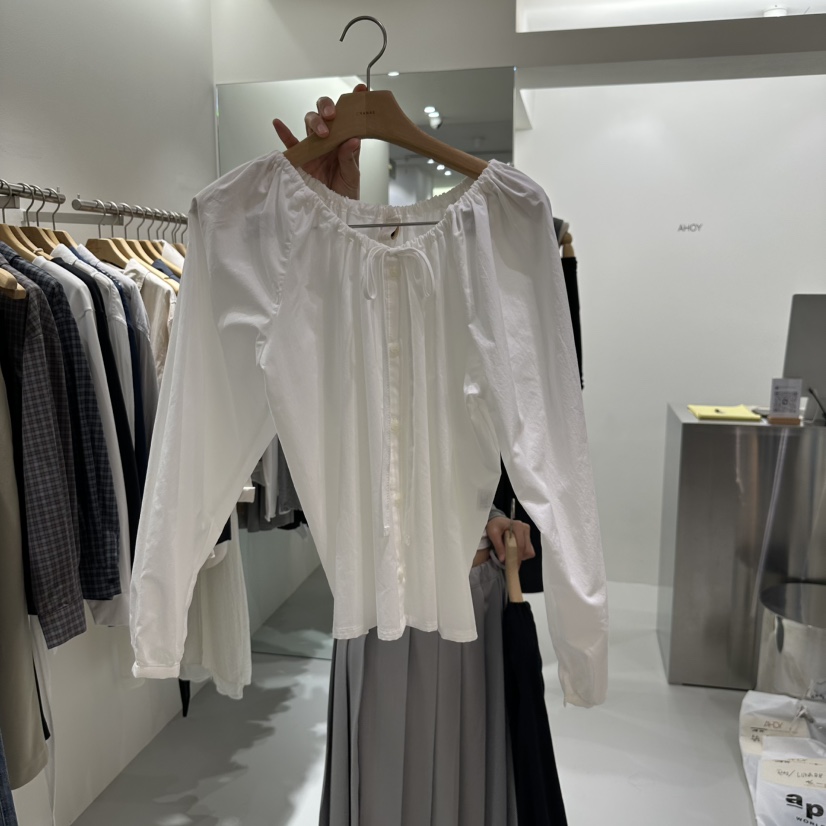 AHOY韓國直郵㊣女士新款休閑時尚真品推薦25秋冬襯衫蕾絲衫AHOY襯衫/蕾絲衫圖色1