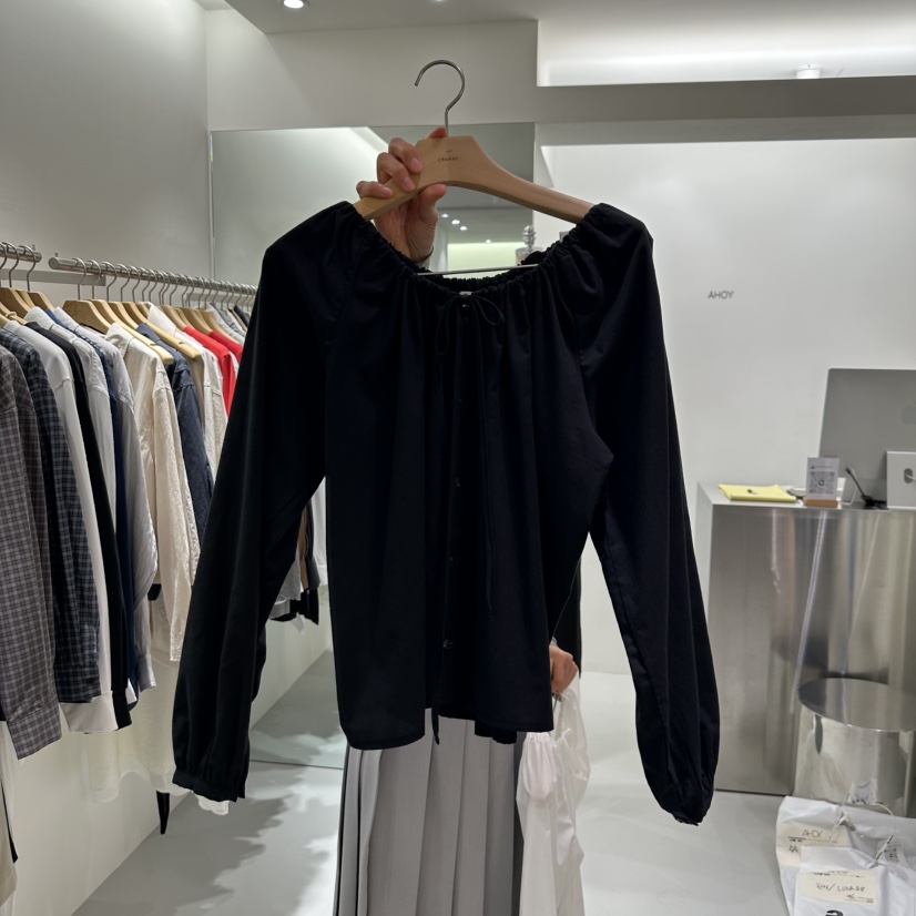 AHOY韓國直郵㊣女士新款休閑時尚真品推薦25秋冬襯衫蕾絲衫AHOY襯衫/蕾絲衫圖色3