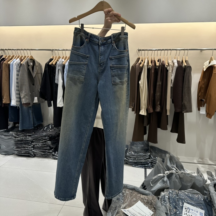 BLUEI-D東大門㊣直郵女裝新款真品推薦人氣休閑職業牛仔褲Blue i-d牛仔褲