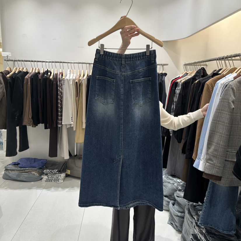 BLUEI-D東大門㊣代購女裝新款推薦真品職業25秋冬休閑長裙Blue i-d長裙