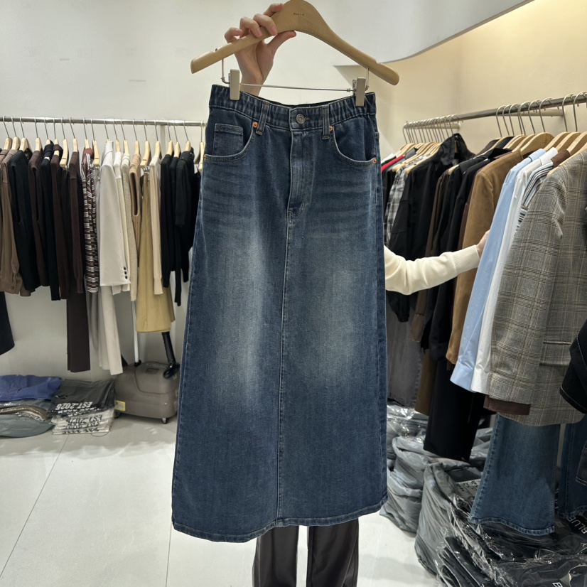 BLUEI-D東大門㊣代購女裝新款推薦真品職業25秋冬休閑長裙Blue i-d長裙