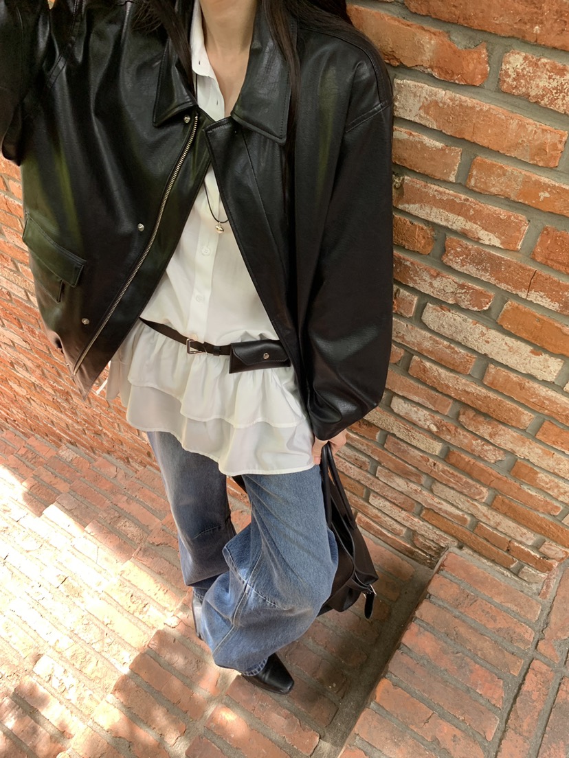 GAMDONG東大門㊣直郵女士新品時尚熱賣職業25秋冬休閑夾克皮革GAMDONG夾克