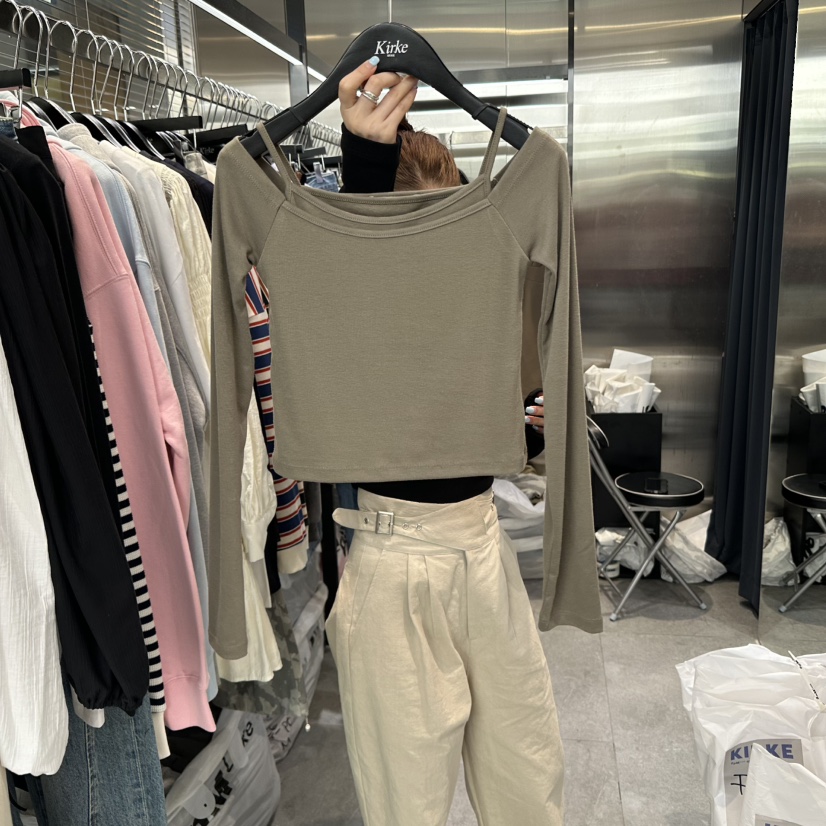 KIRKE東大門㊣直郵女士新品時尚真品休閑職業熱賣25秋冬長袖T恤KIRKE長袖T恤圖色2