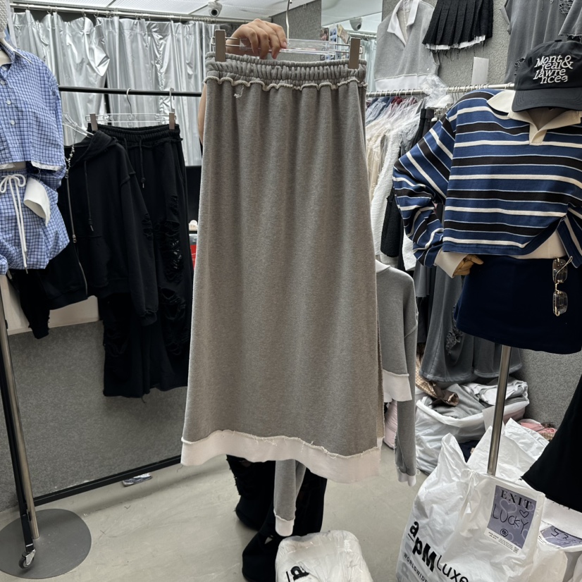 EXIT韓國代購㊣女士新款人氣休閑真品25秋冬熱賣職業長裙復古EXIT長裙