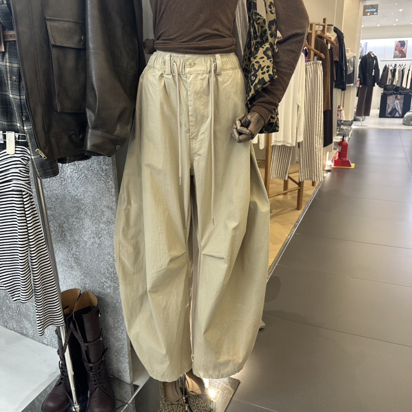 BADCALM韓國直郵㊣女士新品25秋冬職業熱賣人氣時尚休閑褲尼龍BADCALM休閑褲圖色1