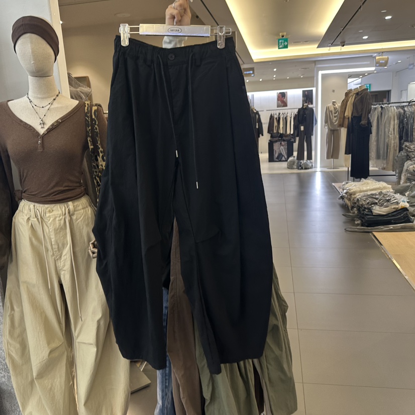 BADCALM韓國直郵㊣女士新品25秋冬職業熱賣人氣時尚休閑褲尼龍BADCALM休閑褲圖色2