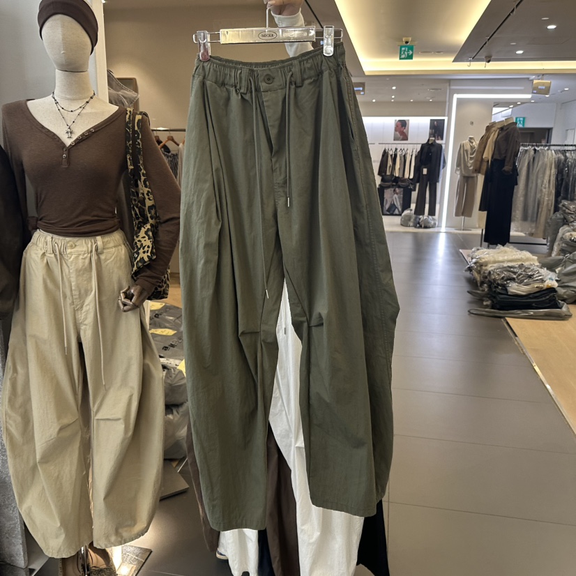 BADCALM韓國直郵㊣女士新品25秋冬職業熱賣人氣時尚休閑褲尼龍BADCALM休閑褲圖色3